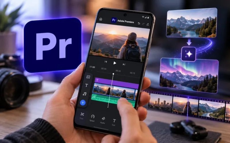 Adobe випустила безплатний Premiere для Android — з повноцінним монтажем і генерацією відео