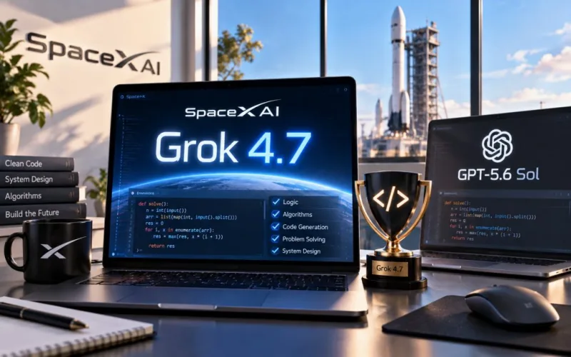 SpaceXAI випустила Grok 4.7 — модель перевершила GPT-5.6 Sol у частині тестів на програмування