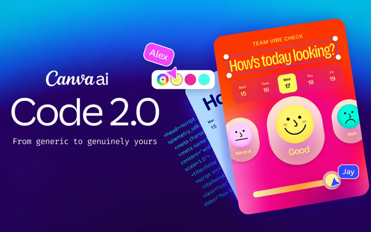 Canva Code 2.0: вайб-конструктор сайтів став доступний навіть безкоштовним акаунтам
