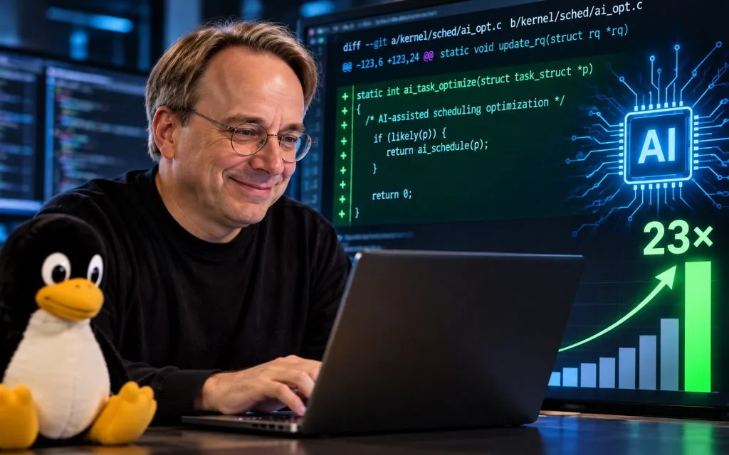 Лінус Торвальдс опублікував перший ШІ-патч для ядра Linux. Продуктивність зросла в 23 рази